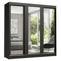 Ropero Doble Madesa Reno 3 Puertas Corredizas con 3 Espejos