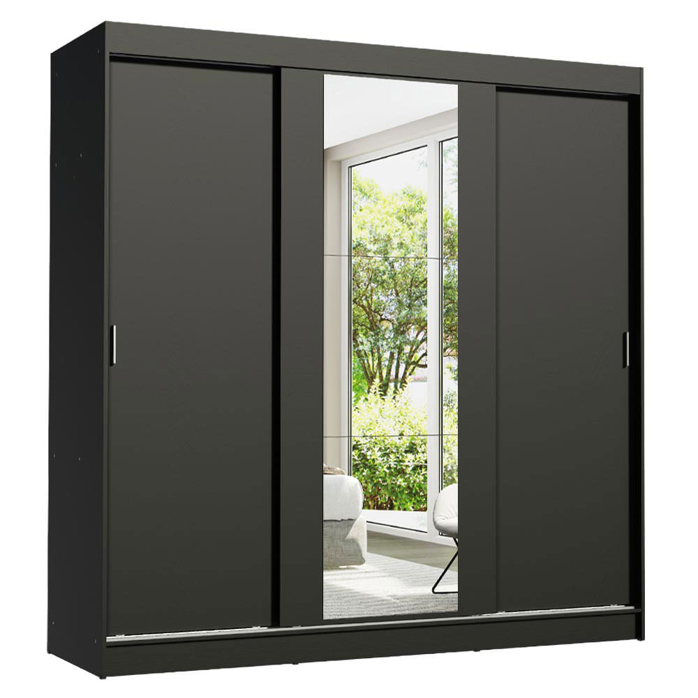 Ropero Doble Madesa Reno 3 Puertas Corredizas con Espejo