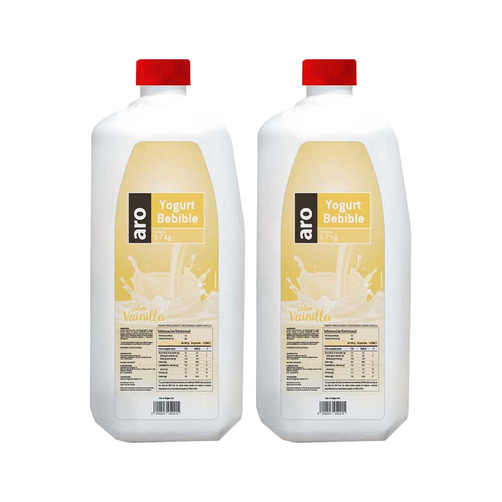 Pack Yogurt ARO Sabor a Vainilla Galón 1.7Kg x 2un