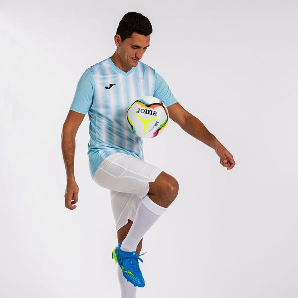 Balón Fútbol Halley II Blanco Multicolor Fluor T5