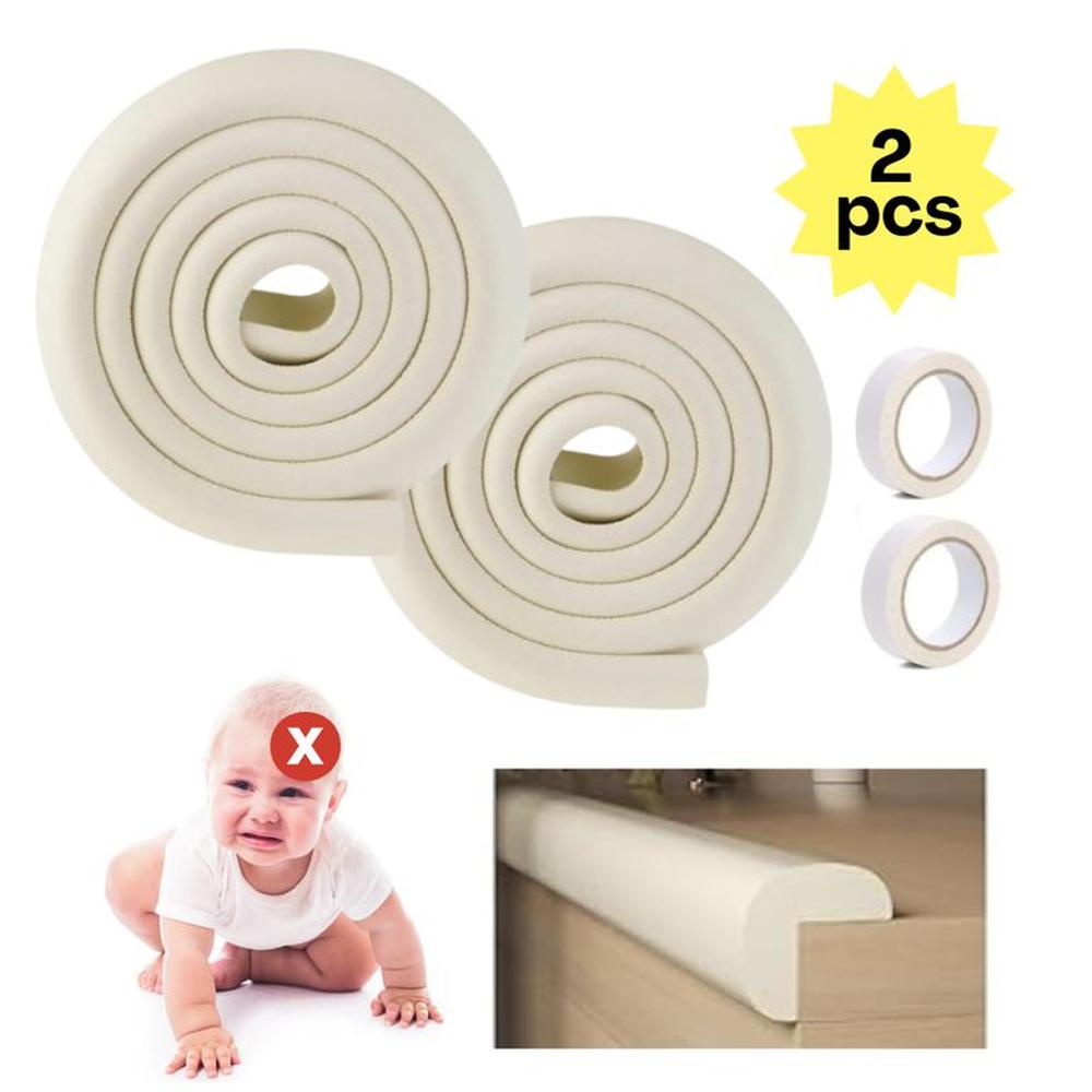 PROTECTOR DE BORDES ANTIGOLPE CREMA PARA BEBES Y NIÑOS 2 PCS