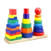 Torre Grande Apilable Montessori Estimulacion Temprana