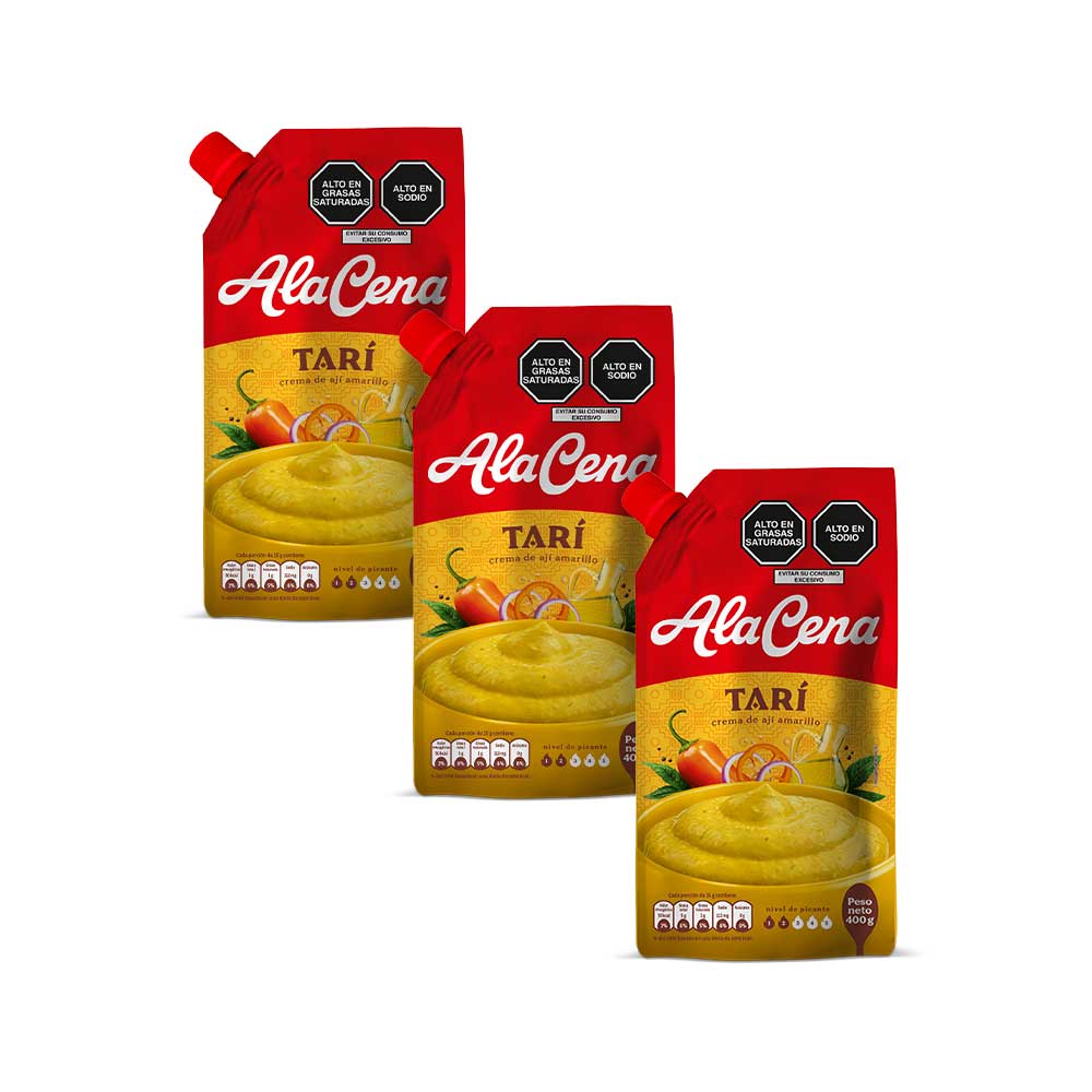 Pack Crema ALACENA Tarí Base de Ají Doypack 400g x 3un