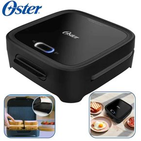  Sandwichera Oster Compacta con Platos Hondos Negro