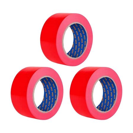 Pack x 3 unidades Cinta de señalizacion rojo 30mx50mm Wadfow WPN4H35-3