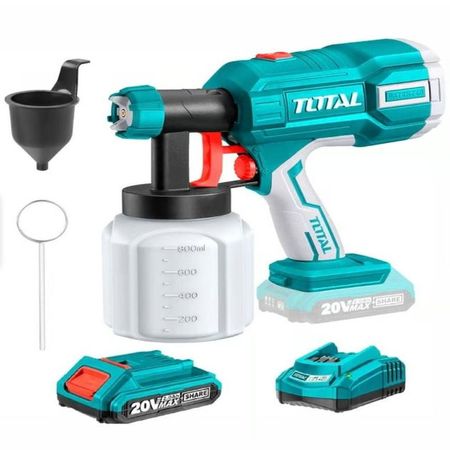 Pistola para pintar 800 ml 20v incluye cargador y bateria Total
