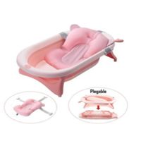 Tina Bañera Plegable y Portátil para Bebe Rosado