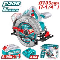 SIERRA CIRCULAR 7 1/4""  20V 4800 RPM 185 MM BRUSHLESS 1X5.0AH INDUSTRIAL TOTAL- TSLI18513