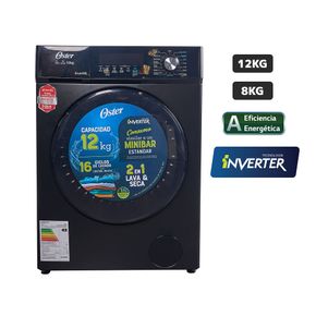  Lavaseca Oster Carga Frontal 12kg/8kg Negro