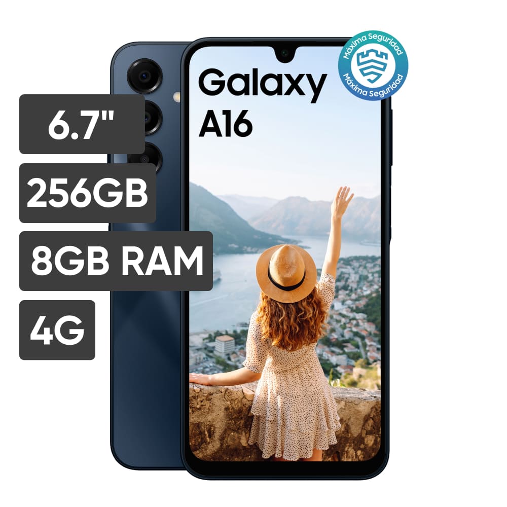 Smartphone SAMSUNG Galaxy A16 6.7"" 8GB 256GB 50MP + 5MP + 2MP Negro + Cargador TA15W
