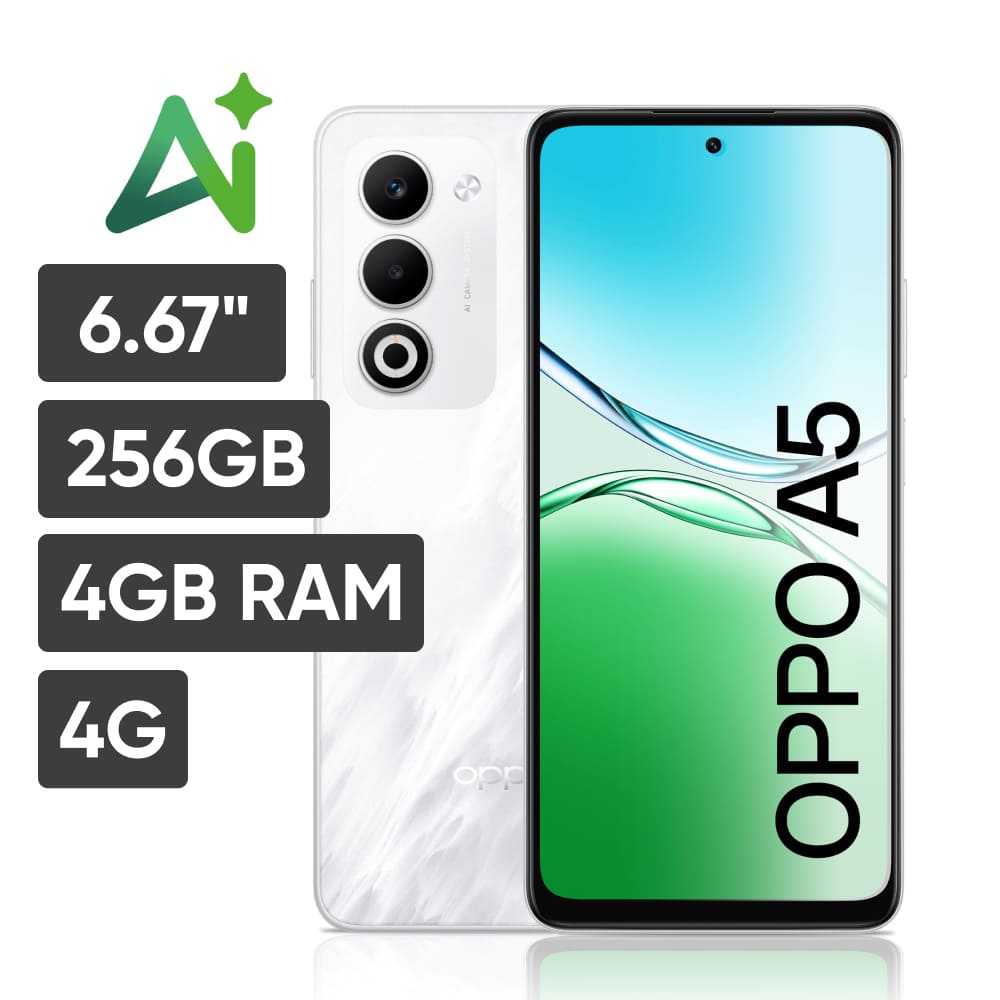 Smartphone OPPO A5 6.67"" 4GB 256GB 50MP Blanco