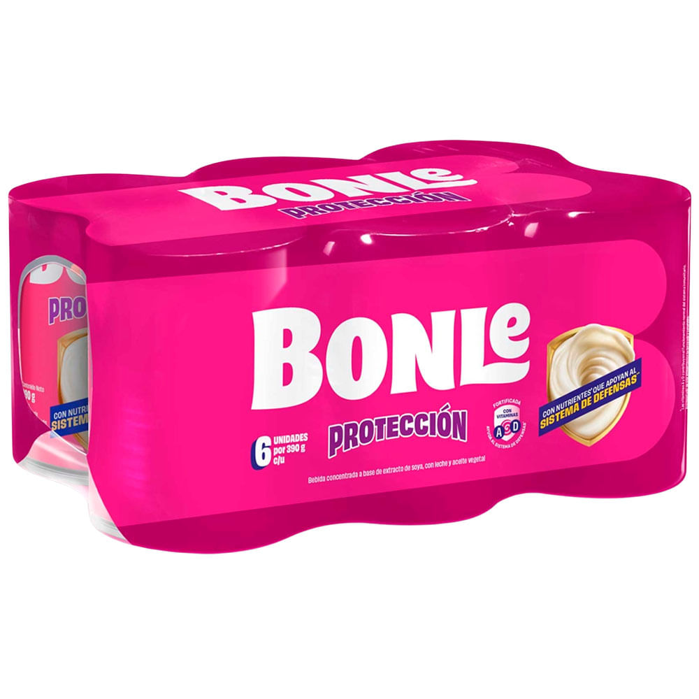 Bebida Láctea BONLÉ Protección Lata 390g Paquete 6un