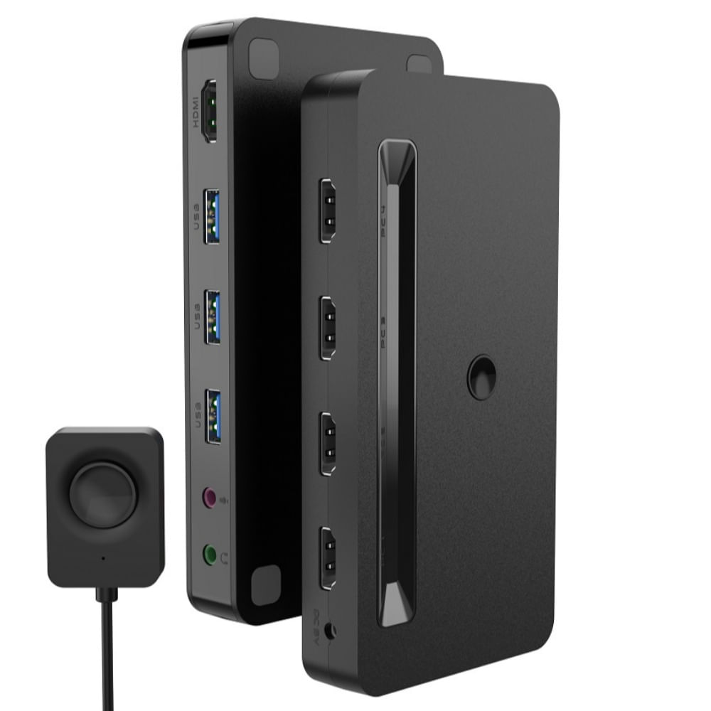 Kvm Switch Hdmi Para 4 pc o laptop a 1 solo monitor o pantalla hdmi