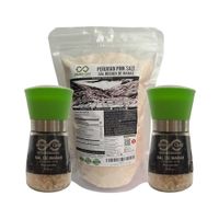 Sal Rosada de Maras 1kg + 2 Molinillos Sal Gruesa 100gr