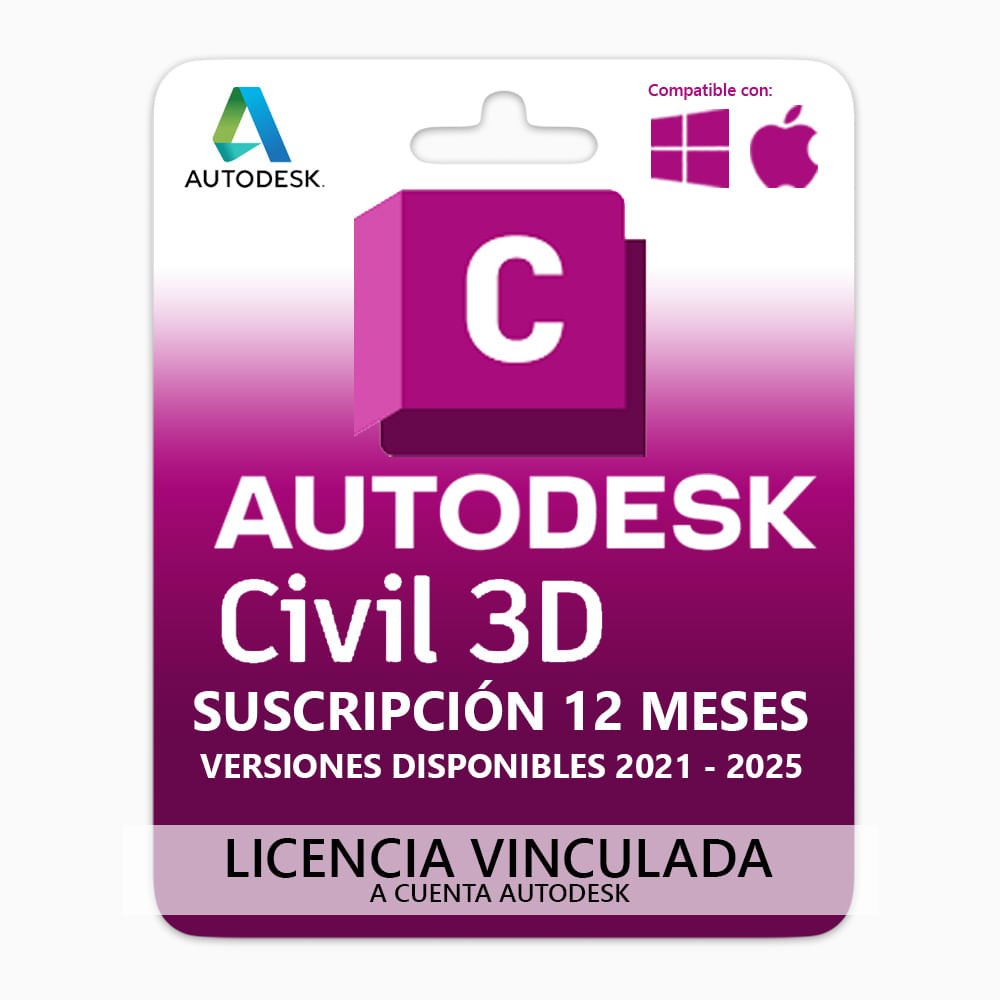 Licencia de Civil 3D Suscripción 1 Año