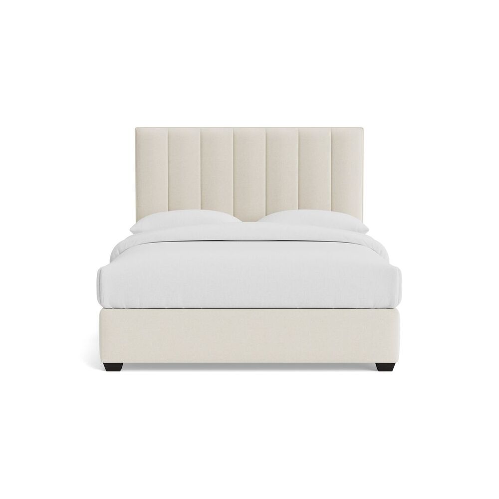 Cama dos plazas a rayas color beige