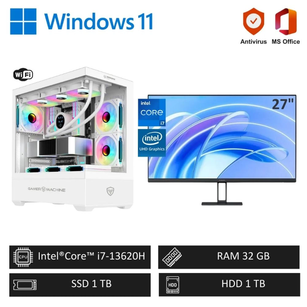 Computadora PC Gamer Intel ci7 13620H 4.90GHz 32GB RAM 2TB + Monitor Xiaomi 27”