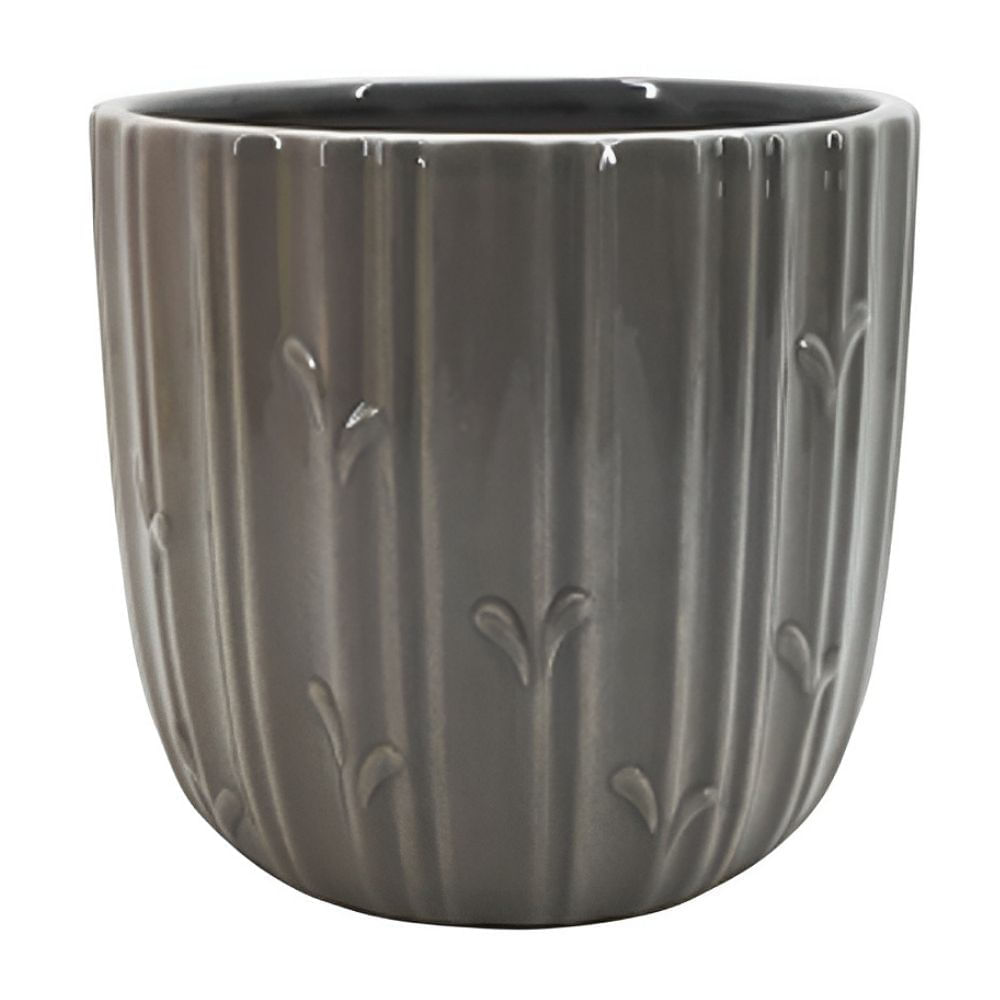 Maceta Decorativa Cerámica Gris Orange