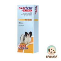Antipulgas Bravecto 1M TRIPLE para Perros de 2.5 a 5 Kg x 3 Tabletas