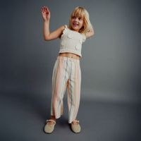 Pantalon Niña Sfera Rustico Rayas Rosado