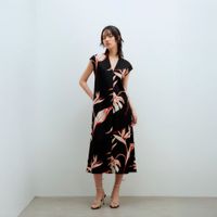 Vestido Mujer Sfera Basico Efecto Lino Est Negro