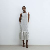 Vestido Mujer Sfera Bambula Ondas Negro