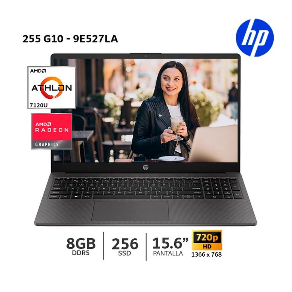 Laptop HP 255 G10 AMD Athlon Silver 7120U-15.6? HD-8Gb Ram DDR5-256Gb SSD-Windows-9E527LA