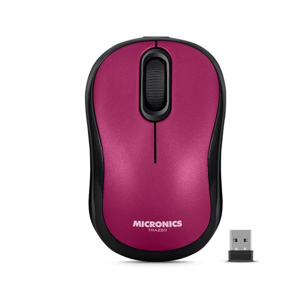 Mouse Inalámbrico Micronics MIC M700-3M Magenta Red