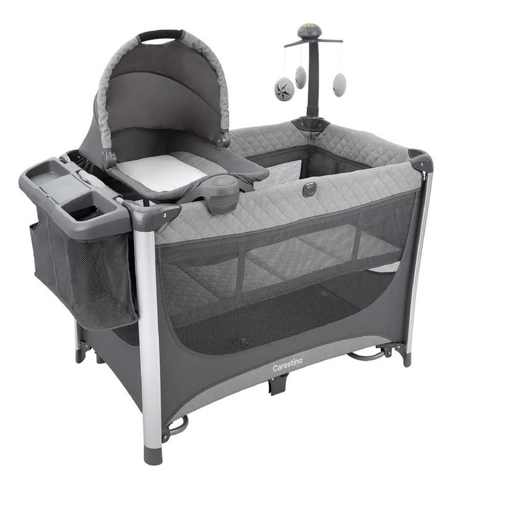 Cuna Corral Valencia Gris Cambiador Con Móvil