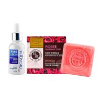Serum Pure Skin Antiacné + Jabón Natural Antiacne De Rosas