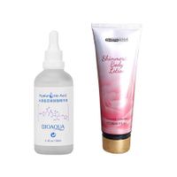 Serum Facial Ácido Hialurónico + Crema Corporal Aroma Flores.