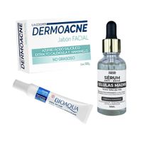 Crema Antiacne Pure Skin + Serum Células Madre + Jabón Dermoacne