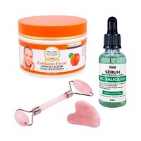 Exfoliante Facial Albaricoque + Serum Acido Salicilato + Rodillo