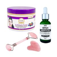 Exfoliante Facial Frutos Bosque + Serum Retinol 08 + Rodillo