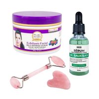 Exfoliante Facial Frutos Bosque + Serum Salicilato 3 + Rodillo