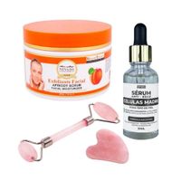 Exfoliante Facial Albaricoque + Serum Células Madre + Rodillo