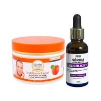 Exfoliante Facial Albaricoque + Serum Aclarante Glicólico 7
