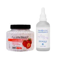 Exfoliante Corporal de Fresa + Serum de Ácido Hialurónico
