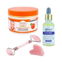 Exfoliante Facial Albaricoque + Serum Elastinol 3 Man + Rodillo