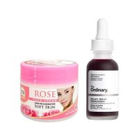 Crema facial extracto de Rosa + Serum AHA 30%+BHA 2% Peeling