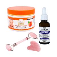 Exfoliante Facial Albaricoque + Serum Anti Manchas + Rodillo