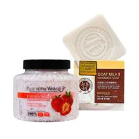 Exfoliante Corporal de Fresa + Jabón Natural Leche de Cabra