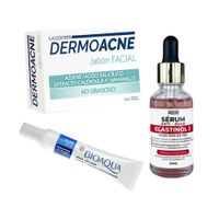 Crema Antiacne Pure Skin + Serum Antiedad + Jabón Dermoacne