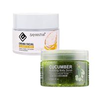 Crema Facial Extracto de Arroz + Crema Hidratante de Pepino