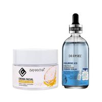 Crema Facial Extracto de Arroz + Serum Ácido Hialurónico