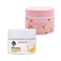 Crema Facial Extracto de Arroz + Gel Exfoliante Durazno y AH