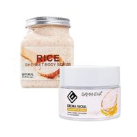 Crema Facial Extracto de Arroz +Exfoliante Corporal de Arroz