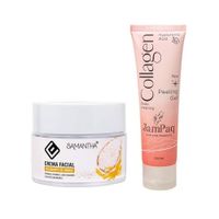 Crema Facial Extracto de Arroz +Gel Exfoliante Colágeno y AH