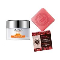 Crema Facial Hidratante Vitamina C + Jabón Rosa Antiacné