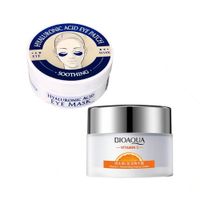 Crema Facial Hidratante Vitamina C + Parches de Ojos AH